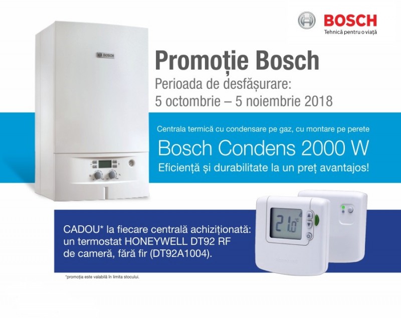 Centrala termica pe gaz in condensatie Bosch Condens 2000W ZWB24-1AR + termostat 